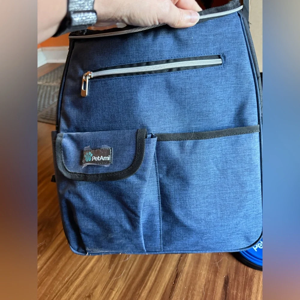 PetAmi Blue Insulated Dog Backpack Cooler